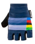SANTINI Cycling fingerless gloves - UCI RAINBOW - blue