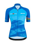 SANTINI Cycling short sleeve jersey - UCI WORLD LADY - light blue