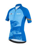 SANTINI Cycling short sleeve jersey - UCI WORLD LADY - light blue
