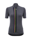 SANTINI Cycling short sleeve jersey - UCI RAINBOW LADY - grey