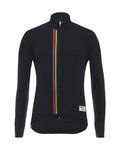 SANTINI Cycling winter long sleeve jersey - UCI RAINBOW WINTER - black
