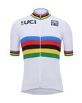 SANTINI Cycling short sleeve jersey - WORLD - white