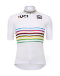SANTINI Cycling short sleeve jersey - UCI WORLD CHAMPION - white