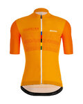 SANTINI Cycling short sleeve jersey - EYES - orange