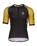 SCOTT Cycling short sleeve jersey - RC PREMIUM CLIMBER - black/yellow