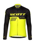 SCOTT Cycling summer long sleeve jersey - RC TEAM 10 SUMMER - yellow/black