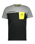 SCOTT Cycling short sleeve t-shirt - FACTORY TEAM - black/grey/yellow