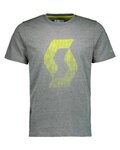 SCOTT Cycling short sleeve t-shirt - ICON FACTORY TEAM - yellow/grey
