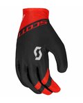 SCOTT Cycling long-finger gloves - RC TEAM LF - black/red