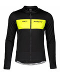 SCOTT Cycling thermal jacket - RC WARM HYBRID WB - yellow/black