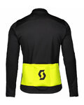 SCOTT Cycling thermal jacket - RC WARM HYBRID WB - yellow/black