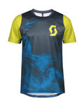 SCOTT Cycling short sleeve jersey - TRAIL VERTIC - blue/yellow