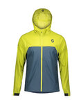 SCOTT Cycling rain jacket - TRAIL MTN WB - blue/yellow