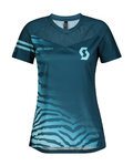 SCOTT Cycling short sleeve jersey - TRAIL VERTIC LADY - blue