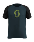 SCOTT Cycling short sleeve t-shirt - 10 ICON RAGLAN - black/blue