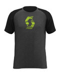 SCOTT Cycling short sleeve t-shirt - 10 ICON RAGLAN - black/grey