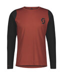 SCOTT Cycling summer long sleeve jersey - TRAIL PROGRESSIVE - red/black