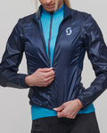 SCOTT Cycling windproof jacket - ENDURANCE  LADY - blue