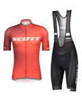 SCOTT Cycling short sleeve jersey and shorts - RC PRO 2021 - red/black
