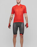 SCOTT Cycling short sleeve jersey and shorts - RC TEAM 10 - grey/black/red