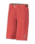 SCOTT Cycling shorts without bib - TRAIL FLOW - red