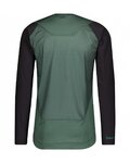 SCOTT Cycling summer long sleeve jersey - TRAIL PROGRESSIVE - green/black