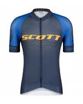 SCOTT Cycling short sleeve jersey and shorts - RC PRO SS - blue/orange