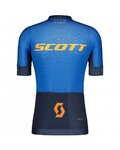 SCOTT Cycling short sleeve jersey and shorts - RC PRO SS - blue/orange