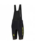 SCOTT Cycling bib shorts - RC PRO +++ 2022 - black/yellow