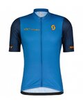 SCOTT Cycling short sleeve jersey - RC TEAM 10 SS - blue/orange