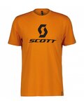 SCOTT Cycling short sleeve t-shirt - ICON SS - black/orange