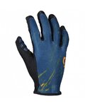 SCOTT Cycling long-finger gloves - TRACTION LF - orange/blue