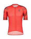 SCOTT Cycling short sleeve jersey - RC PREMIUM CLIMBER - grey/red