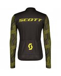 SCOTT Cycling summer long sleeve jersey - RC TEAM 10 LS - yellow/black