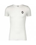 SCOTT Cycling short sleeve t-shirt - CARBON - white