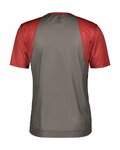 SCOTT Cycling short sleeve jersey - TRAIL VERTIC SS - red/grey