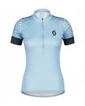 SCOTT Cycling short sleeve jersey - ENDURANCE 20 SS LADY - light blue/blue