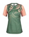 SCOTT Cycling short sleeve jersey and shorts - TRAIL VERTIC LADY - green/pink