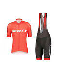 SCOTT Cycling short sleeve jersey and shorts - RC PRO SS - grey/white/red