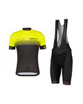 SCOTT Cycling short sleeve jersey and shorts - RC TEAM 20 SS - yellow/black/grey