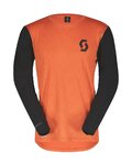 SCOTT Cycling summer long sleeve jersey - TRAIL VERTIC LS - black/orange