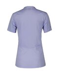 SCOTT Cycling short sleeve jersey - TRAIL FLOW ZIP LADY - blue