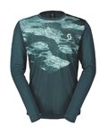 SCOTT Cycling summer long sleeve jersey - TRAIL FLOW LS - green/light green