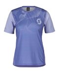 SCOTT Cycling short sleeve jersey - TRAIL VERTIC SS LADY - light blue/blue
