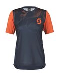 SCOTT Cycling short sleeve jersey - TRAIL VERTIC SS LADY - blue/orange