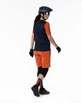 SCOTT Cycling short sleeve jersey - TRAIL VERTIC SS LADY - blue/orange