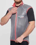 SIX2 Cycling gilet - GHOST - transparent/red