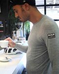 SIX2 Cycling long sleeve t-shirt - TS2 MERINOS - grey