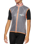 SIX2 Cycling gilet - GHOST - transparent/orange