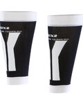 SIX2 Cycling knee-length leg warmers - CALF - black/white